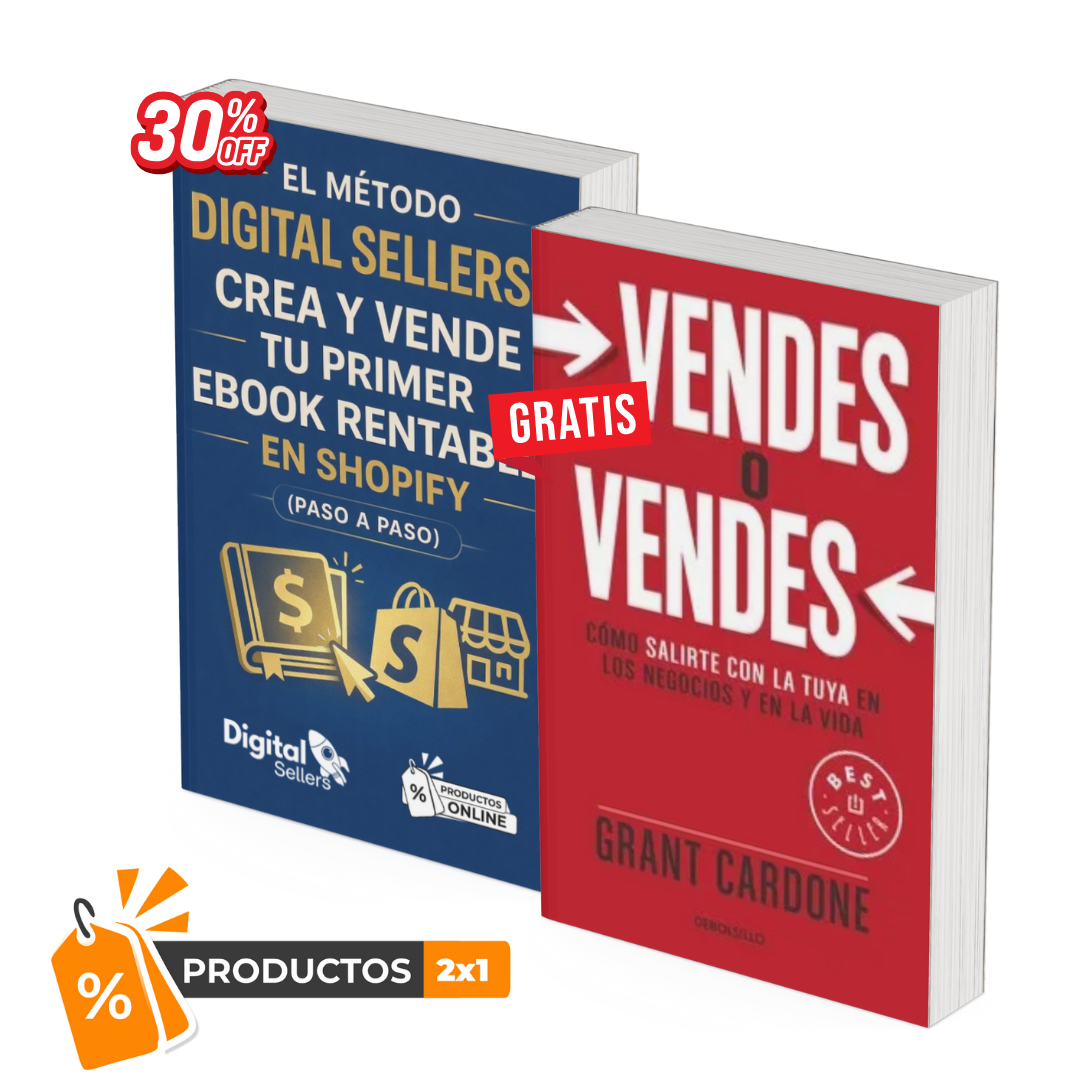 Mega Pack Emprendedor: Workbook Digital Sellers + Libro 'Vendes o Vendes' (Grant Cardone) + 2 Bonos VIP